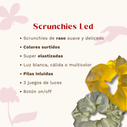 Scrunchies Con Luz | Colitas De Pelo Led Cotillón Led Surtido