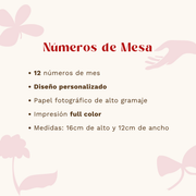 Números De Mesa Personalizados Tipo Carpita Para Eventos
