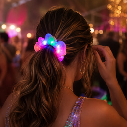 Scrunchies Con Luz | Colitas De Pelo Led Cotillón Led Surtido