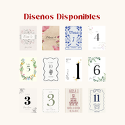 Números De Mesa Personalizados Tipo Carpita Para Eventos