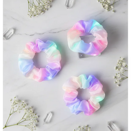 Scrunchies Con Luz | Colitas De Pelo Led Cotillón Led Surtido
