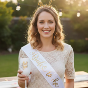 Kit Novia Bride para Despedida de Soltera | Vincha + Copa + Banda