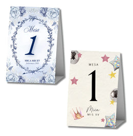 Números De Mesa Personalizados Tipo Carpita Para Eventos x12