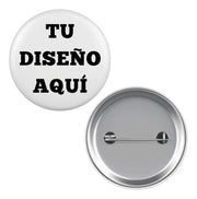 Pines Personalizados Plateado 55mm Diseño Incluido x15. Ideal Souvenirs